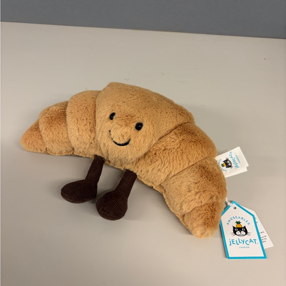 Jellycat Brown Plush Croissant NWT